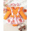 (0-3 Months, Orange) Conjunto de macacão de cabelo. 6