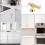 Brushed Gold Cabinet Knobs Zinc Alloy 2 inch 5-Pack 4