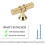 Brushed Gold Cabinet Knobs Zinc Alloy 2 inch 5-Pack 7