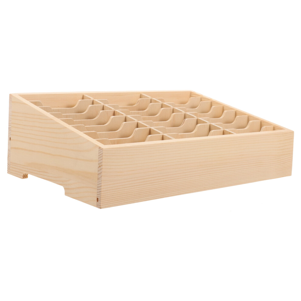 Wooden Desktop Storage Box With Multiple Grids 938499045991