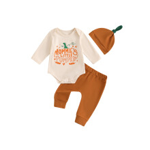 (6-12 Months, Beige) 3-częściowy zestaw Halloween i czapką