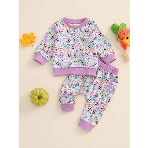 (18-24 Months, Purple) Σετ ρούχων 2 με φάντασμα. 2