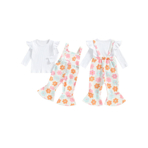(12-18 Months, White) Tacar 2 phíosa Bríste Lasrach 1