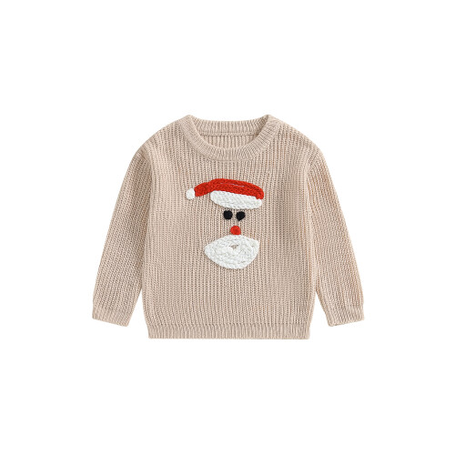 (12-18 Months, Khaki) Χριστουγεννιάτικο Πουλόβερ Άγιου και Κορίτσι