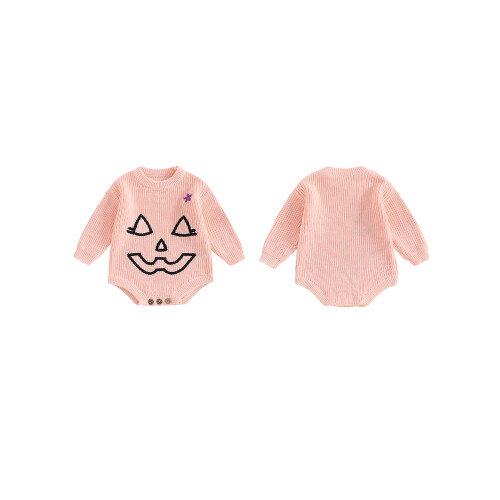 (6-9 Months, Pink) Combinaison pull d'Halloween pour l'automne. 1