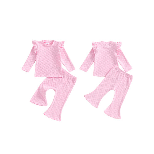 (18-24 Months, Pink) Σετ παντελονιών κοριτσιών, φθινοπωρινό outfit 1