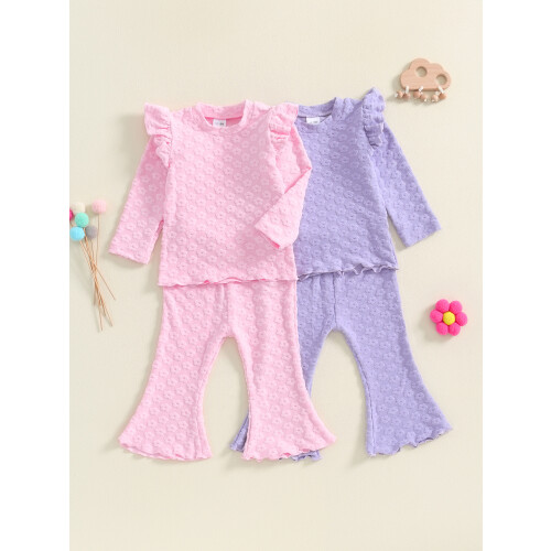 (18-24 Months, Pink) Σετ παντελονιών κοριτσιών, φθινοπωρινό outfit 2