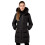 Schwarze, lange, gesteppte Damen-Daunenjacke 5