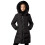 Schwarze, lange, gesteppte Damen-Daunenjacke 4