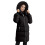 Schwarze, lange, gesteppte Damen-Daunenjacke 3