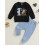 (6-12 Months, Black) Σετ 2 τεμαχίων + παντελόνι 4