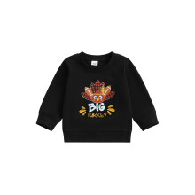 (3-4 Years, Black) Φούτερ με μακριά των Ευχαριστιών