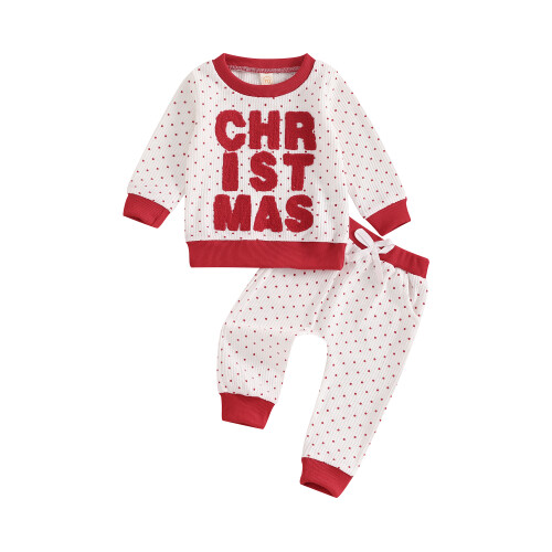 (6-12 Months, White) Completo natalizio per 2 pezzi.