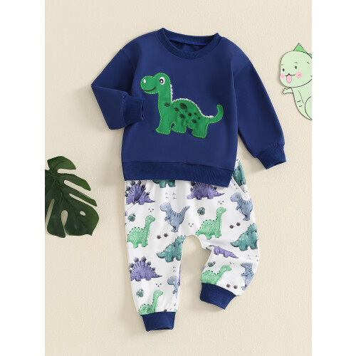 (18-24 Months, Blue) Φθινοπωρινό σετ ρούχων με κορδόνι 2
