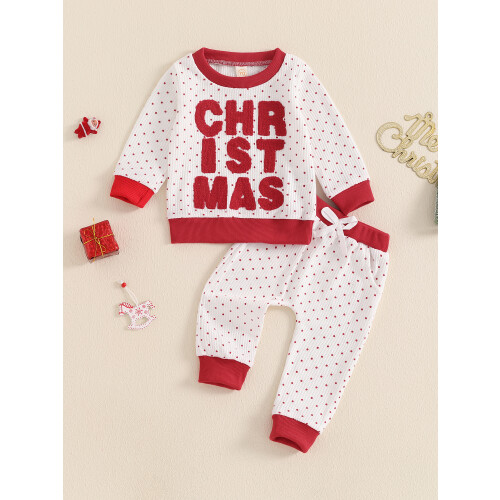 (6-12 Months, White) Completo natalizio per 2 pezzi. 2
