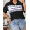 (XL, Black) Γυναικείο Plus Size Ριχτό Μπλούζα 5