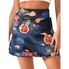 (L, Dark Blue) Jupes-short de yoga le tennis.