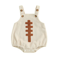 (3-6 Months, Apricot) Salopettes bébé garçon fille, motif football, tenue été automne nouveau-né