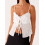 (S, White) Débardeur d'été femme, ouverture devant. 5