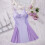 Camicia da notte da donna in pizzo trasparente, viola, taglia M 5