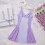 Camicia da notte da donna in pizzo trasparente, viola, taglia M 7