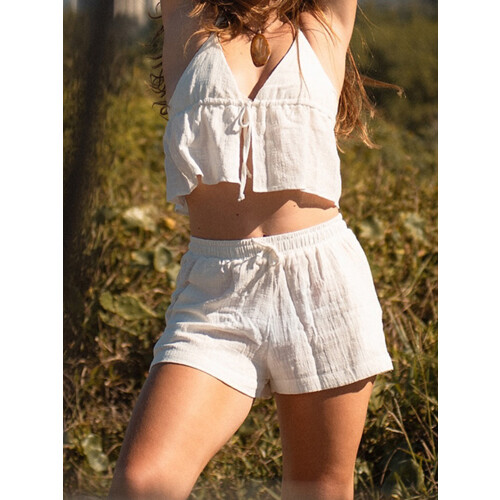 (S, White) Conjunto feminino de uso casual. 2