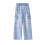 Calça jeans masculina clássica de cinco bolsos em denim elástico, corte regular. 3