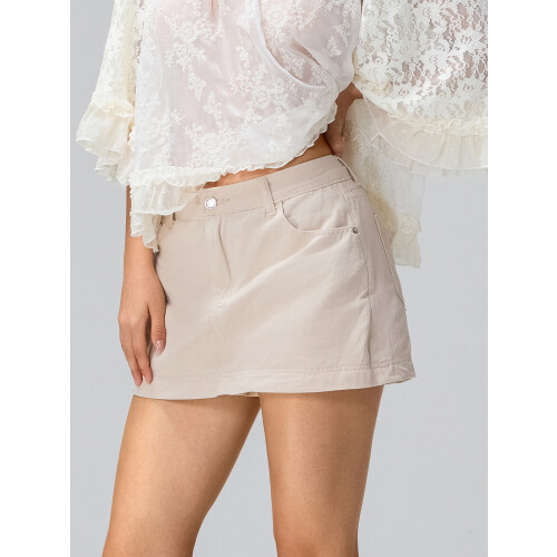 (S, Creamy White) Jupe en jean les sorties. 2