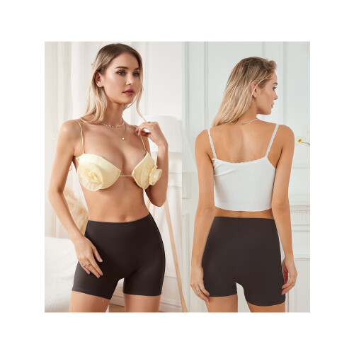(L, Khaki) Γυναικεία σορτς μοτοσικλετιστών στη μέση 2