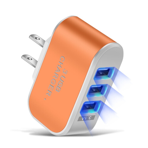 Επέκταση πρίζας OYIGU100-Pc με 3 θύρες USB (3.1A), Μπλοκ φορτιστή τοίχου USB, Συμβατό με χρήση