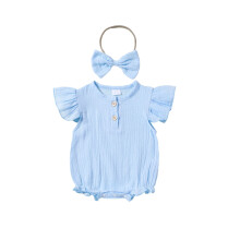Lulshou Baby Girl Romper, Bodysuit met korte mouwen – Lente Rompertje voor pasgeborenen, geschikt voor Amerikaanse maten