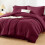 Burgundy Comforter Set Soft Lightweight 7-Piece 1