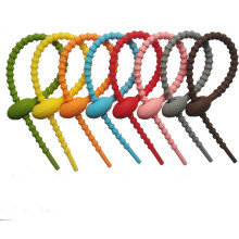 Attaches en silicone réutilisables et colorées – Pinces à sacs, attaches à pain, organisateurs de câbles, protège-aliments (16 pièces, 8