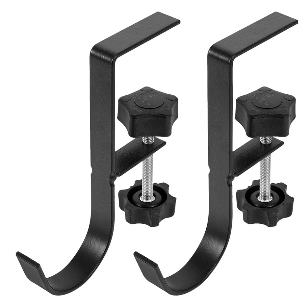 2Pcs Adjustable Metal Desk Hook For Backpacks, Handbags, Purse Â Compatible With Schoolbags, Table Side Bag Holder 9180479038535