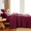 Burgundy Comforter Set Soft Lightweight 7-Piece 6
