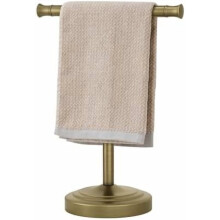 Porte-serviettes en laiton antique de 33 cm (13 pouces), support à main, pour salle de bain, cuisine, meuble-lavabo ou comptoir, en forme de T,