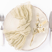 12 Pack Cheesecloth Napkins 20 x 20 Inch Gauze Dinner Napkins Decorative Cloth Napkins for Weddings Parties Event Family Dinner Table Decoration
