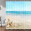 Κουρτίνα ντους Starfish Beach, Tropical Ocean Scene, 36x72 ίντσες, 12 ανθεκτικά στη σκουριά ρολά, 7