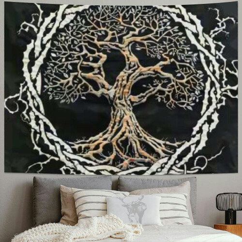 Ταπισερί Nordic Viking Yggdrasil, Κοντό Λούτρινο, 4 Μεγέθη 1
