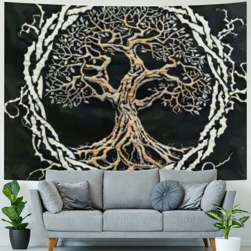 Ταπισερί Nordic Viking Yggdrasil, Κοντό Λούτρινο, 4 Μεγέθη 2