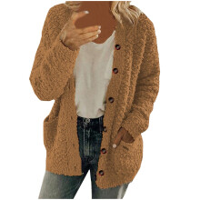 Cardigan da donna oversize aperto sul davanti, cappotto in felpa taglie forti, giacca autunno/inverno.