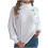 Kabelstickad långärmad pullover med polotröja för kvinnor 2