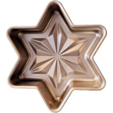Moule à gâteau hexagonal en forme d'étoile, plaque de cuisson antiadhésive de 20 cm (8 pouces) compatible avec le pain, le pudding au chocolat,