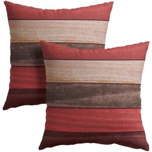Fundas de almohada de lino de 45 x 45 cm, estampado de eucalipto, 2 unidades. 1