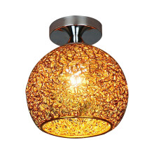 Halfverzonken plafondlamp met regenboogkleurige glazen kap – Moderne armatuur voor hal, keuken, woonkamer en badkamer (exclusief lamp) – Geschikt