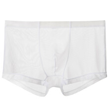 Boxers pour hommes en soie glacée respirante, sous-vêtements transparents et extensibles