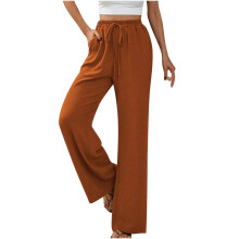 Klassiske dame chinobukser med lige pasform og stretch i twill