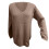 Dame strikket pullover med V-hals, lange ærmer 4