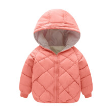 Giacca carina per bambini e bambine, invernale, calda, tinta unita, con orecchie, cappuccio, imbottita, capospalla caldo, 18-24 mesi