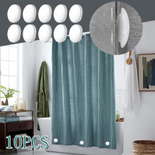 10 Pairs White Round Shower Curtain Magnets, Compatible with Most Shower Curtains & Tablecloths